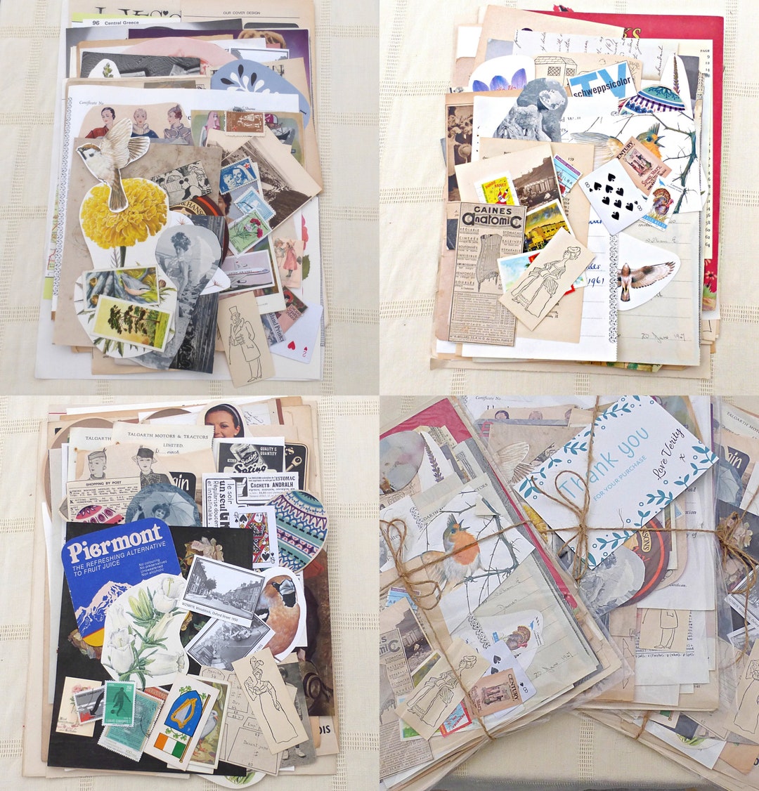 Paper Ephemera Pack 80 Piece Vintage Ephemera Mix Music Sheets Cards ...