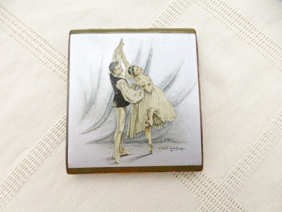 1940s Stratton Punt Compact | Square Ballet Dance… - image 2