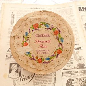 Vintage Cussons Damask Rose Talcum Powder | Powder Puff Face Powder | BNIB |