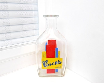 Vintage fransk Casanis karaff – Anisette reklamglas karaff, vattenkanna bartillbehör, samlarpresent