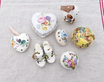 Vintage Ceramic Pomanders | Pot Pourri Boxes | Vintage Fragrance Holders |