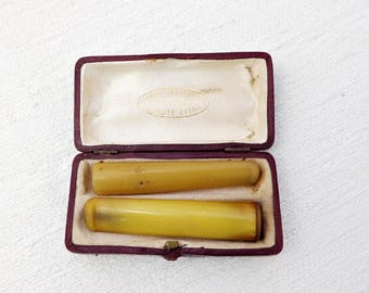 1900s French Cheroot Holders - Bakelite Cigarette Holders with Case