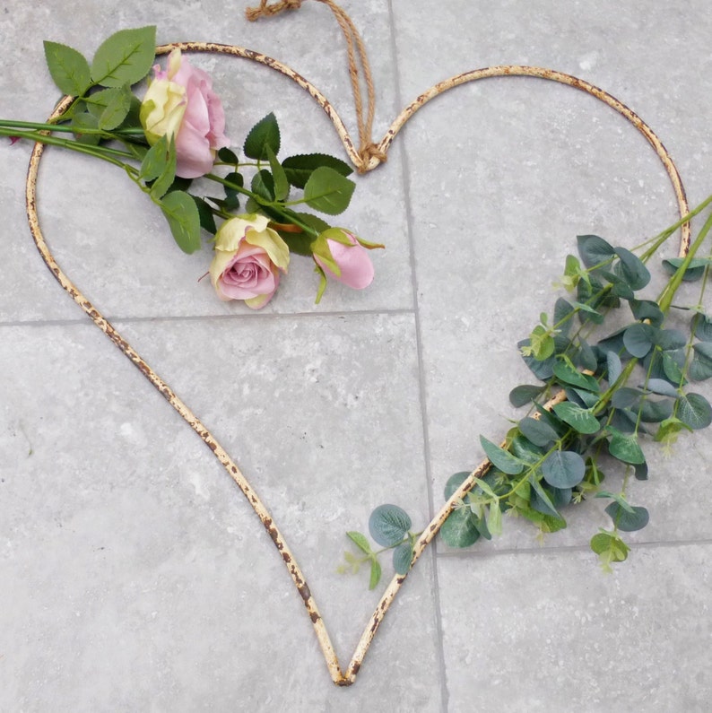 Large Rustic Metal Heart Wall Hanging Heart Metal Heart Etsy