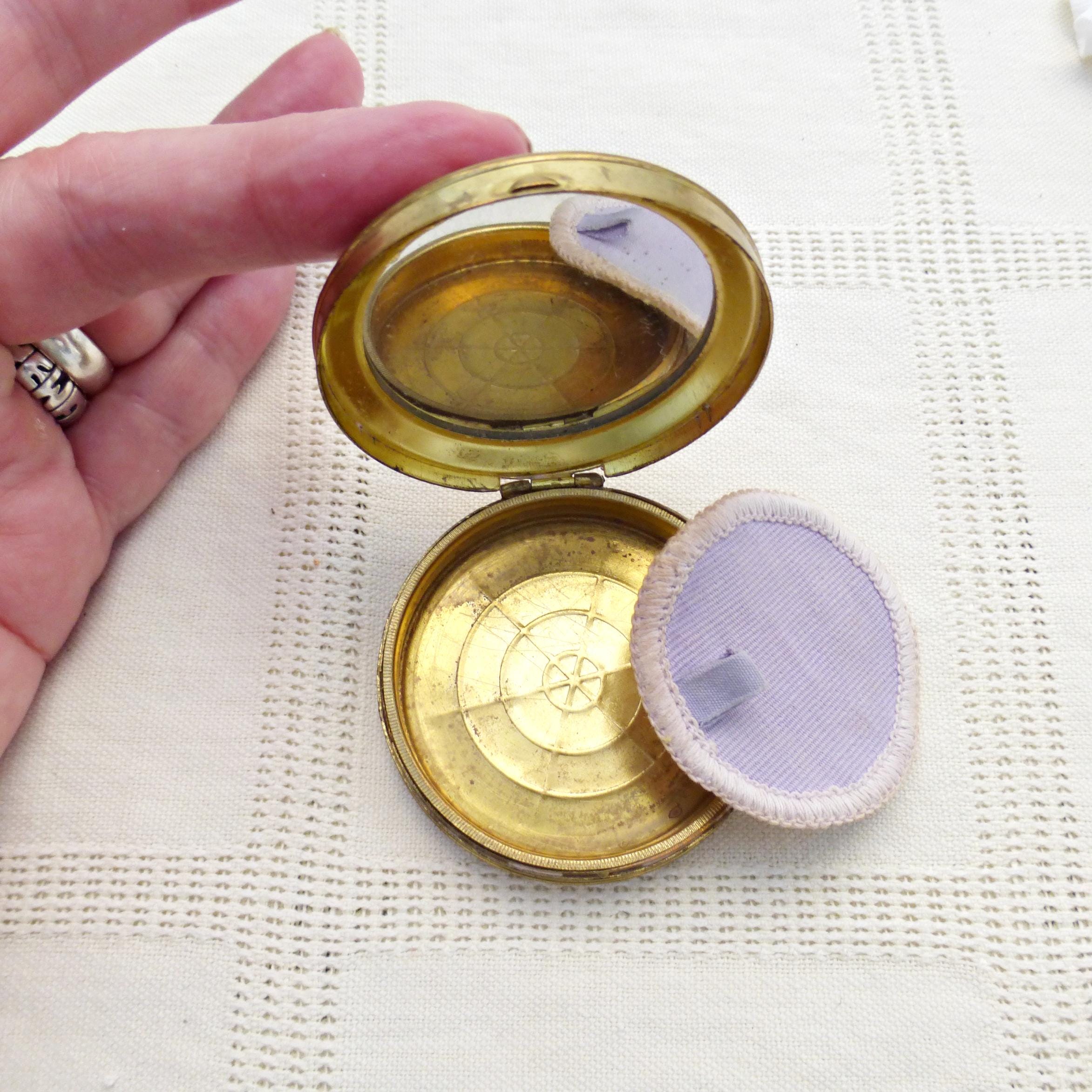 Vintage Yardley Powder Compact: 1930s London Cosmetics, Lavender
