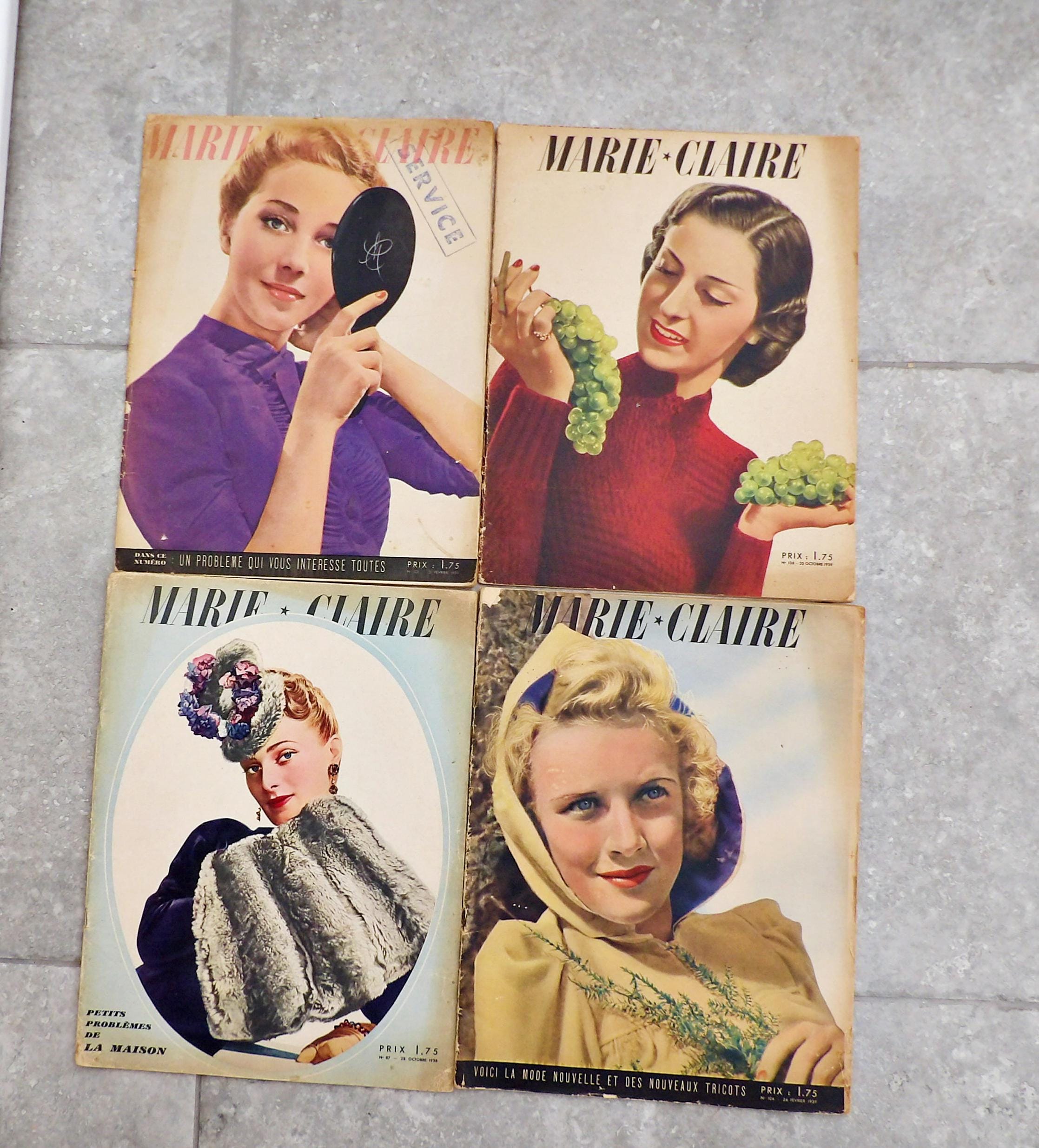 Vintage Marie Claire Magazines - Etsy
