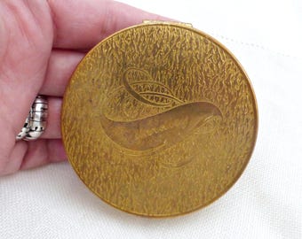 Poudre compacte Yardley vintage : miroir de maquillage Londres des années 40