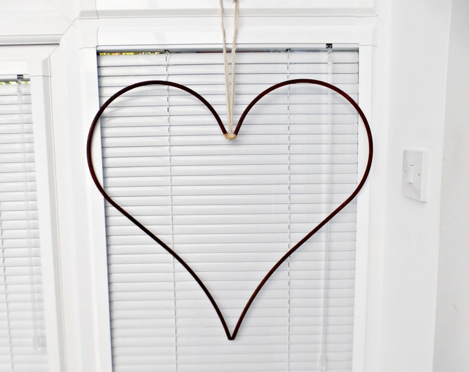 Large Rustic Metal Heart Wall Hanging Heart Metal Heart Rustic Decor