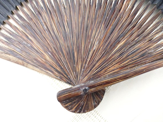 Vintage Japanese Fan | Hand Painted Folding Fan |… - image 4