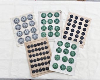 Vintage English Buttons: 1940s Acrylic Haberdashery Supplies