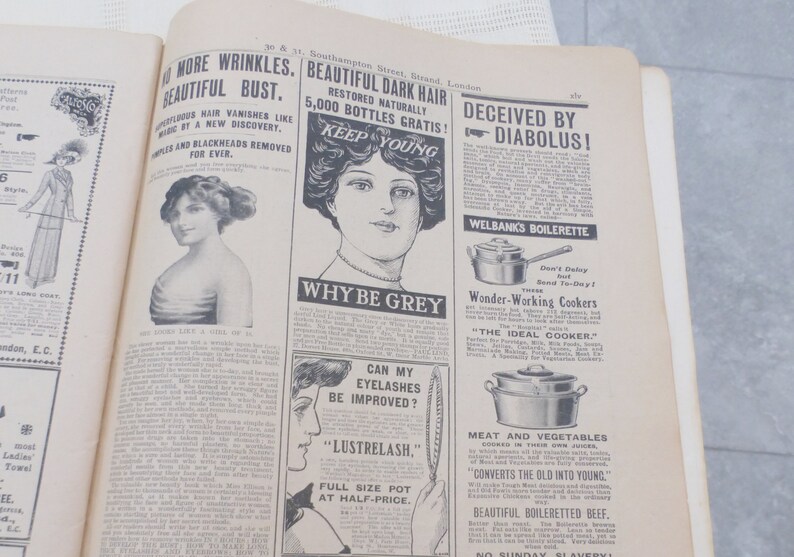 Ephemera Embroidery Crafts Weldon/'s Ladies/' Journal 1911 Women/'s Magazine UK Knitting Crochet Patterns