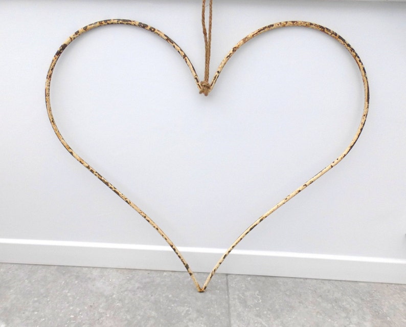 Large Rustic Metal Heart Wall Hanging Heart Metal Heart Etsy