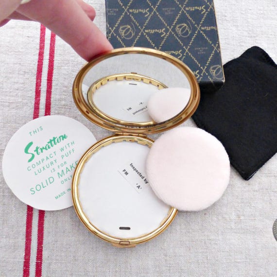 RARE Vintage Stratton Black & White Compact | Stratto… - Gem