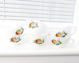 6 tasses Arcopal Calice avec soucoupes Nouveau vieux stock ARP52