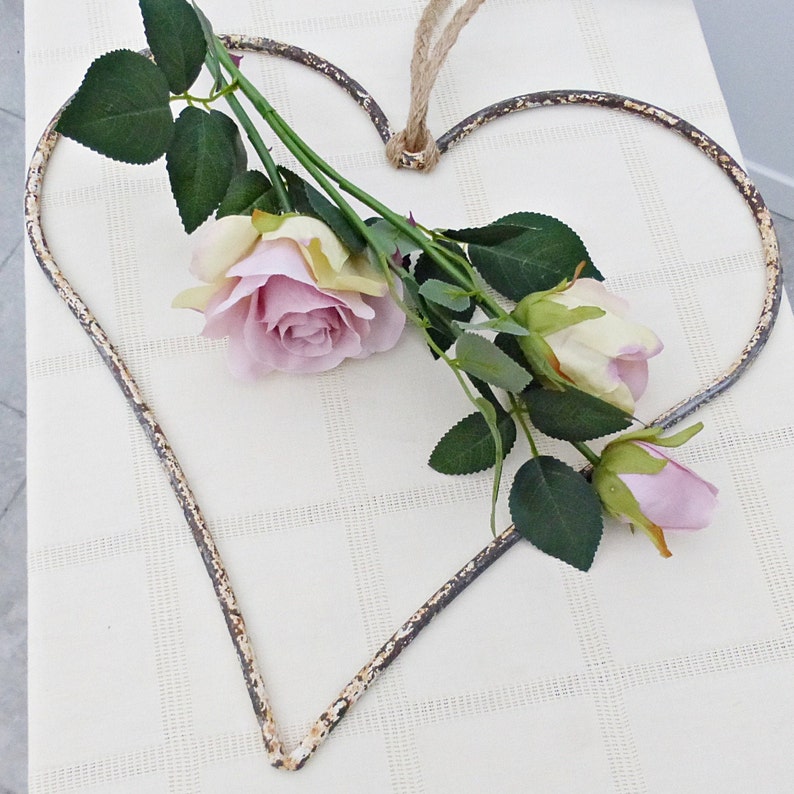 Large Rustic Metal Heart Wall Hanging Heart Metal Heart Etsy