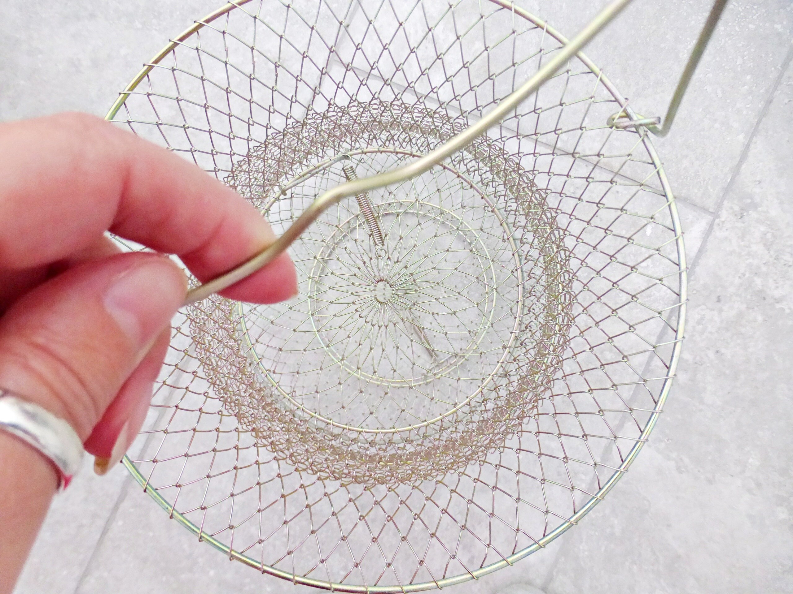 Vintage Wire Mesh Collapsible Basket French Basket Etsy