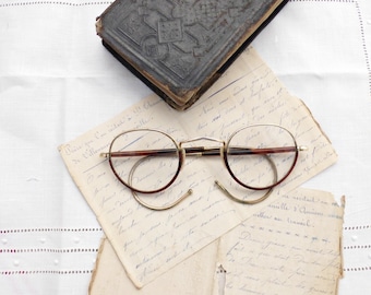Vintage ALGHA 20 Spectacles: 1930s Saville Row Gold Eyewear