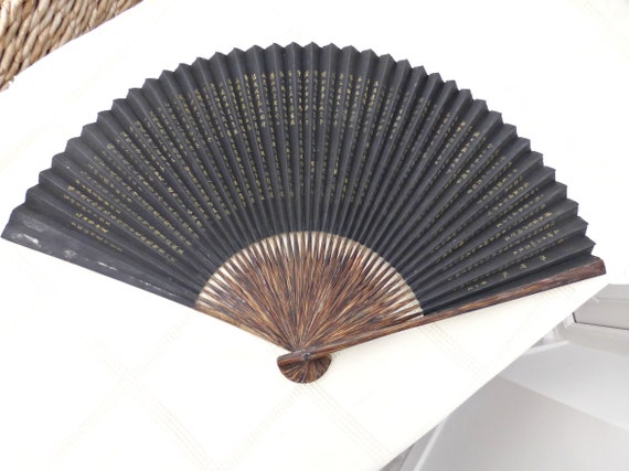 Vintage Japanese Fan | Hand Painted Folding Fan |… - image 2
