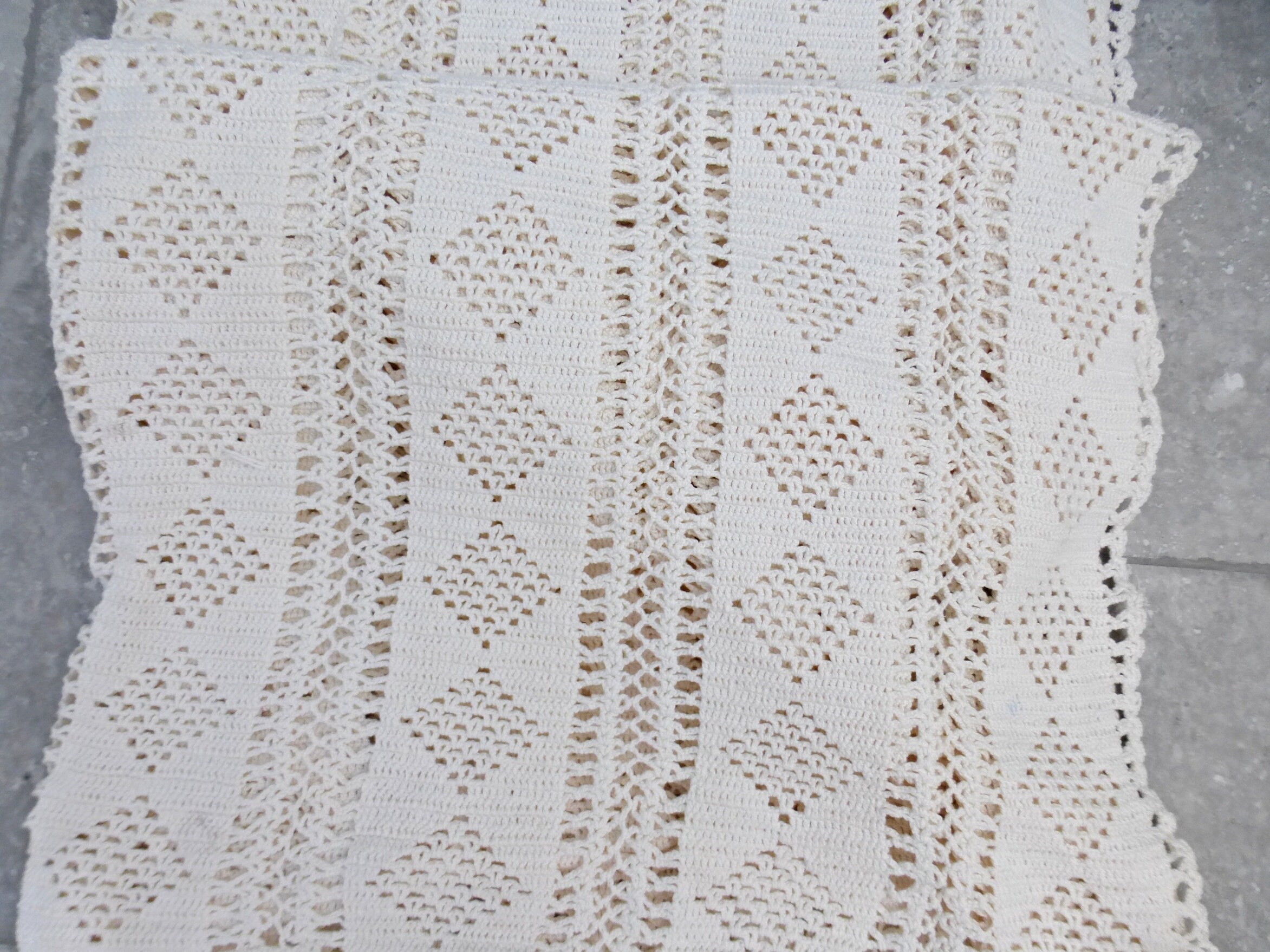 Vintage French Bed Cover French Crochet Bedspread Handmade Etsy