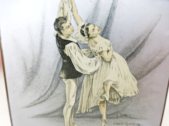 1940s Stratton Punt Compact | Square Ballet Dance… - image 3