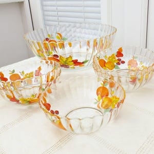 Vintage Glass Serving Dishes & Bowls| French Fruit Dishes | Gold Decorated Antique Glassware |  Dessert Set |