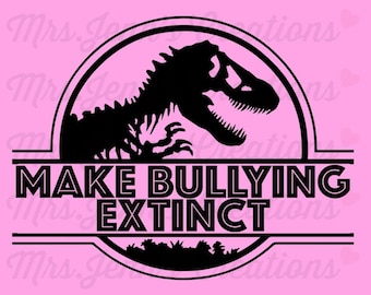 Make Bullying Extinct, Pink Shirt Day, Anti-Bullying Day SVG/PNG