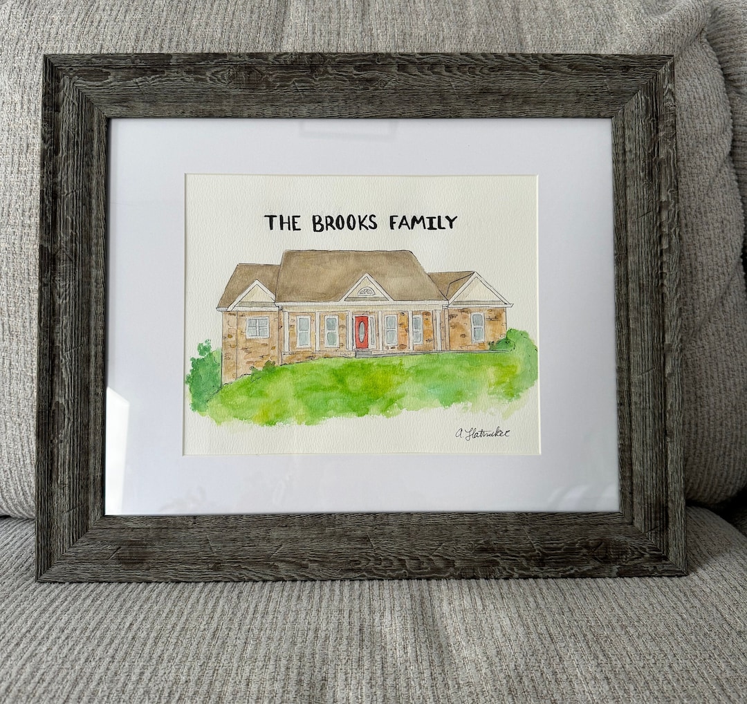 Watercolor Custom House Painting - Etsy