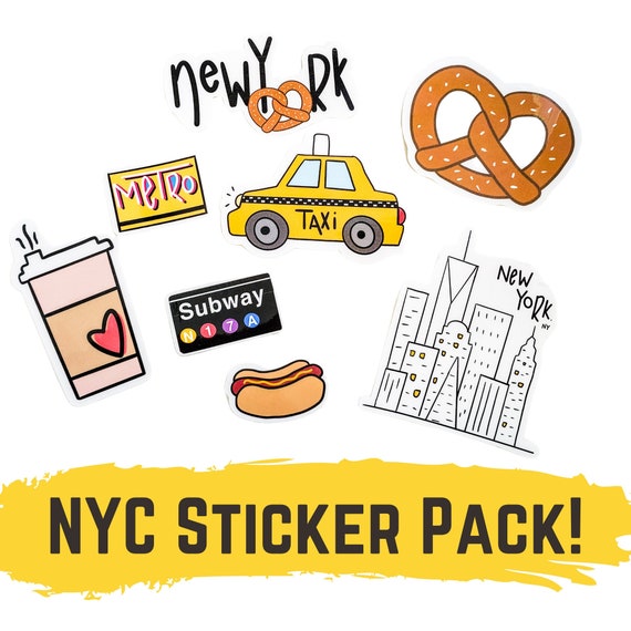 NYC Stickers New York City Sticker Travel Stickers Etsy