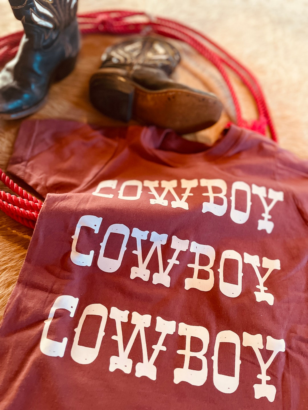 Cowboy X3 Tee T-shirt Toddler Youth Rancher Cowkid Western Top