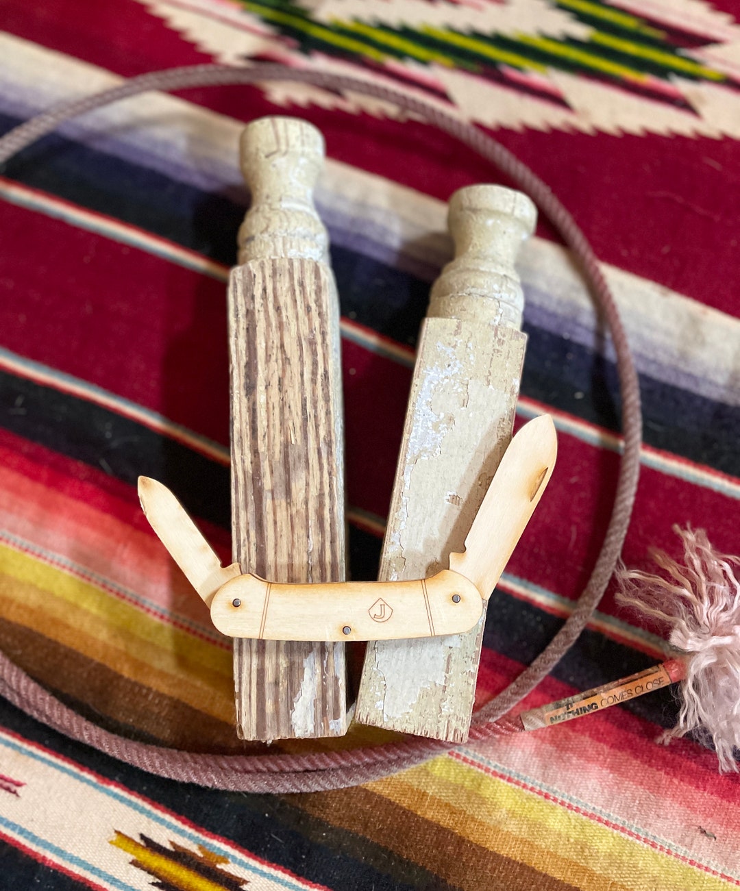 Cowkid Wooden Pocket Knife Kit Cowboy Cowgirl Rodeo Western Ranch