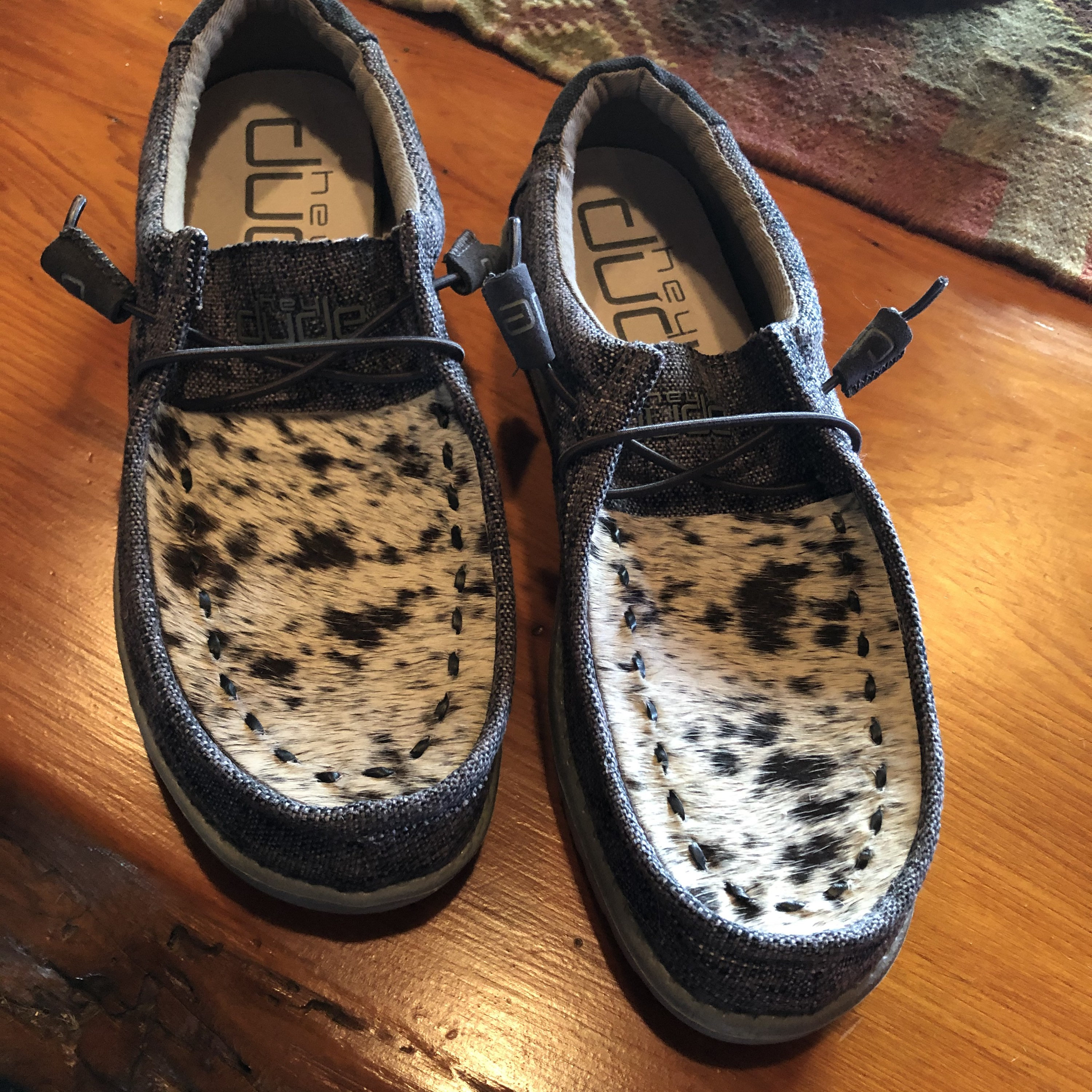 Mens custom Hey Dudes hair on cowhide with leather Etsy