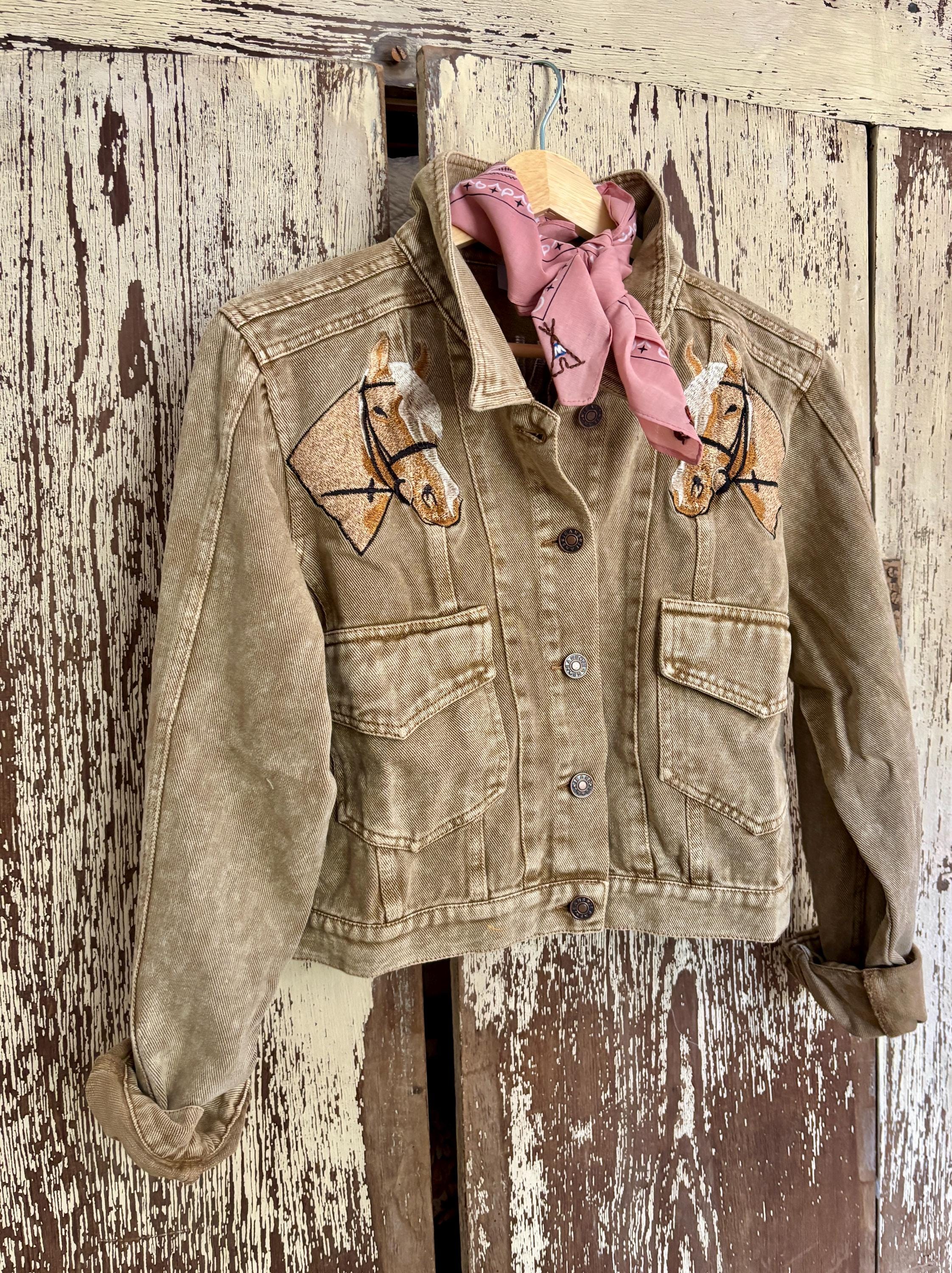 【SATIIIZ】Rona vintage western denim jacket 146dd94766bfcc094573a79fc2c2ac