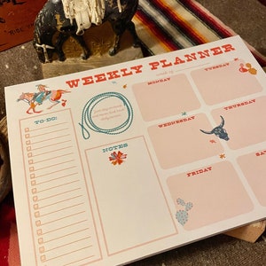 Cowgirl Weekly Planner western horse cowboy rodeo ranch