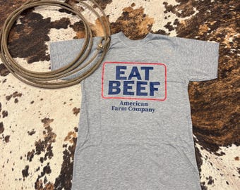 Eat Beef Graphic Western Tee T shirt Ranch Style