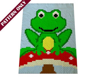 Crochet Corner 2 Corner Frog Graphgan Pattern