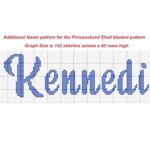 Additional Name for personalized Shell blanket. Graph only.