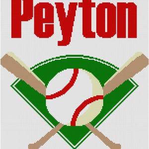 Baseball blanket/afghan pattern in single crochet