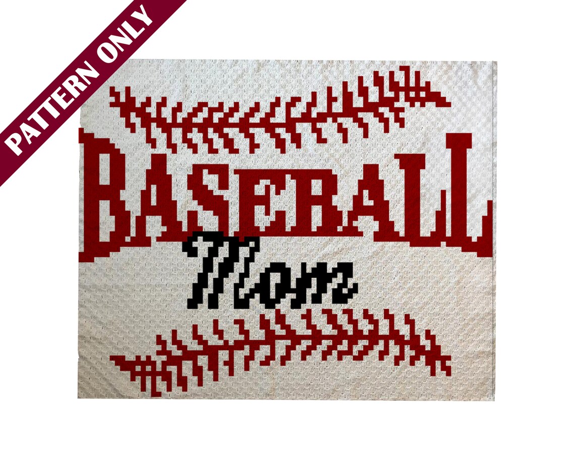 Baseball Mom Crochet Afghan/blanket Corner2corner Patter Etsy