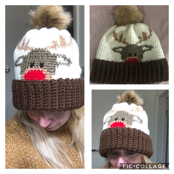 Floso Berretto Per Bambini Con Corna Di Renna E Fantasia Fairisle - Caldo E Foderato In Pile, 2 Colori