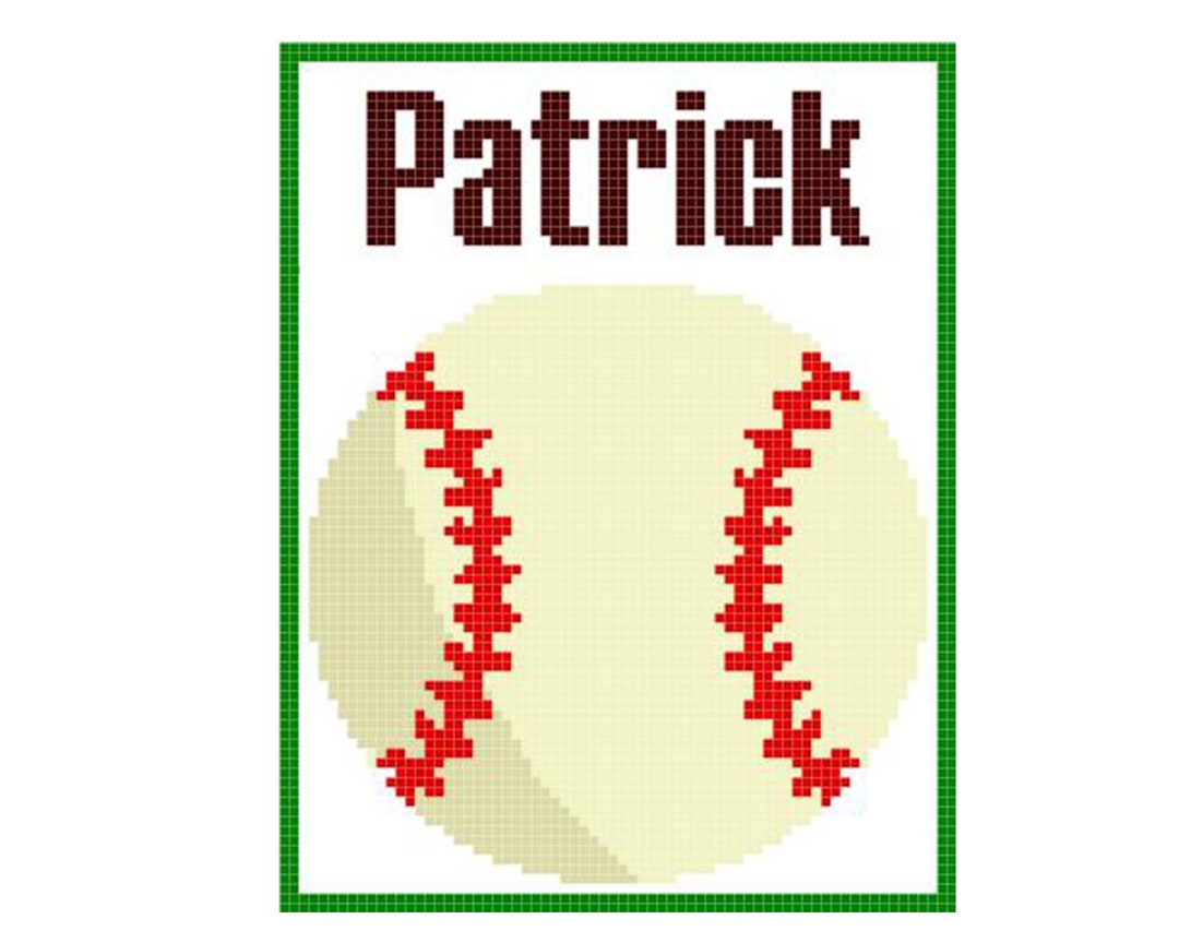 Personalized Baseball Crochet Graphgan Pattern: C2C 70x90 (digital ...
