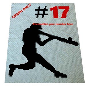 Personalized Baseball Player Crochet Graphgan Pattern (Digital Download)