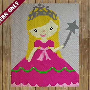 Princess Crochet Blanket/Afghan Pattern C2C