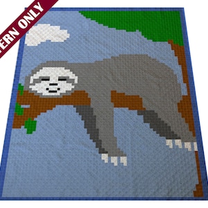 Sloth C2C Graphgan Crochet Pattern