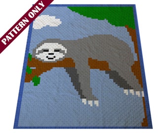 Sloth C2C Graphgan Crochet Pattern