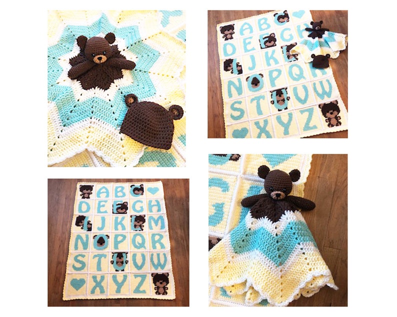 ABC Alphabet Bear Baby Blanket Pattern - Etsy