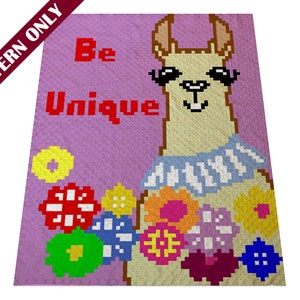 Crochet Llama Corner 2 Corner afghan/Blanket Pattern