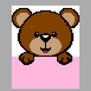 Corner to Corner Baby Bear Pattern. Perfect size at 57 squares x 70 squares.