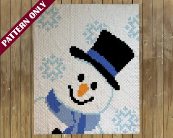Snowman C2C blanket Pattern.