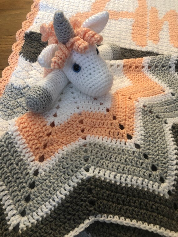 Personalized crochet baby blanket sale