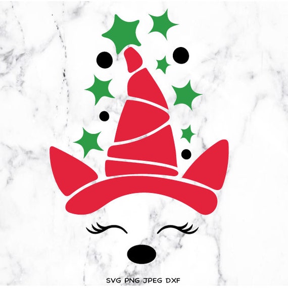 Download Santa Unicorn Svg Christmas Unicorn Svg Christmas Sant Etsy