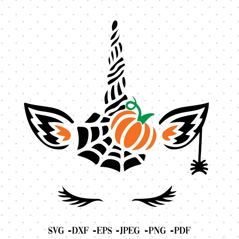 Halloween Unicorn SVG Unicorn Pumpkin SVG Fall Unicorn - Etsy